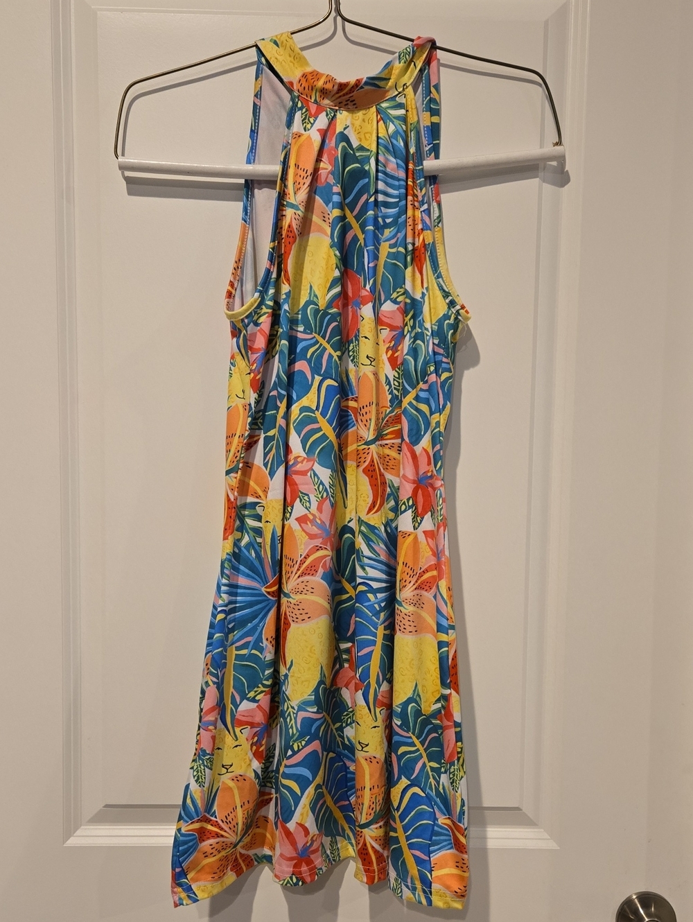 Tropical Floral Racerback Sundress - Multicolor